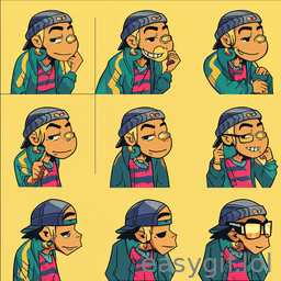 AI-generated animated GIF: a cool brazilian phonk character animated