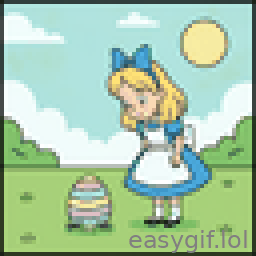 AI-generated animated GIF: Alice and Her Easter