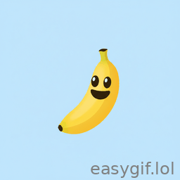 AI-generated animated GIF: banana emoji deal with it meme gif