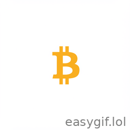 AI-generated animated GIF: bitcoin logo infinite zoom white background