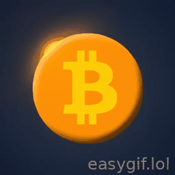 AI-generated animated GIF: bitcoin logo intensifies