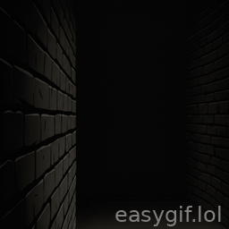 AI-generated animated GIF: black cat in dark alley film noir style