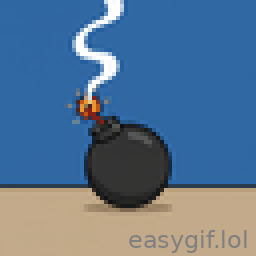 AI-generated animated GIF: bomb