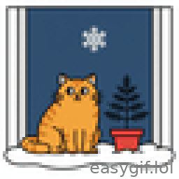 AI-generated animated GIF: Cat christmas
