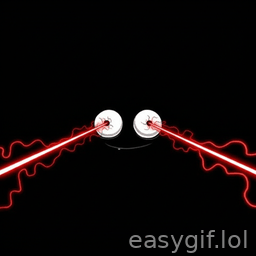 AI-generated animated GIF: dank meme laser eyes