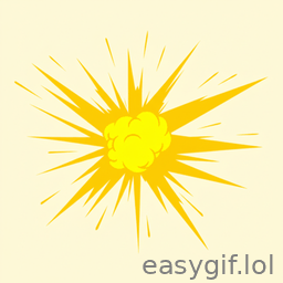 AI-generated animated GIF: explosion background cartoon style