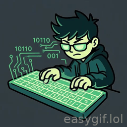 AI-generated animated GIF: hackerman gif