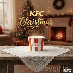 AI-generated animated GIF: kfc for christmas ad