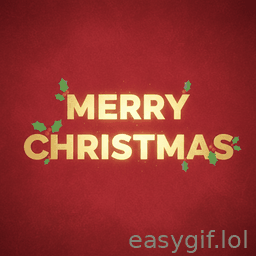AI-generated animated GIF: merry christmas auntie big letters holly animation
