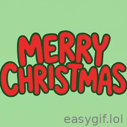 AI-generated animated GIF: merry christmas text animation