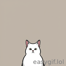 AI-generated animated GIF: panic intensifies cat explosion background