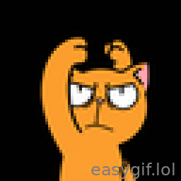 AI-generated animated GIF: panic intensifies cat shaking head