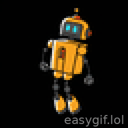 AI-generated animated GIF: robot qui vole