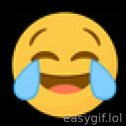 AI-generated animated GIF: Tears of laughter emoji animated