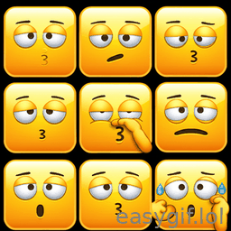 AI-generated animated GIF: thinkies emoji infinite zoom