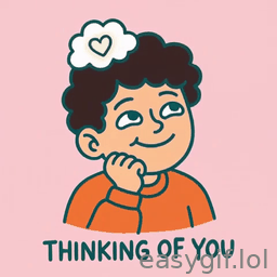 AI-generated animated GIF: thinking of you